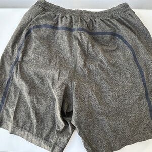Lululemon Lined workout shorts, brown/black, Medium, good shape